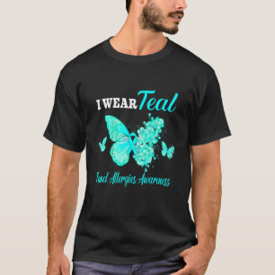 Camiseta Alergias comidas Consciência Eu Visto Borboleta Te