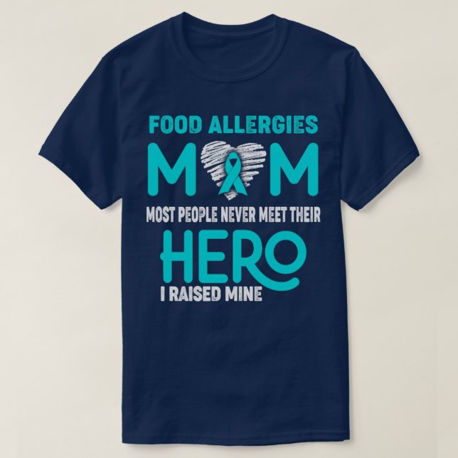 Camiseta Alergias comidas Mãe A Maioria Das Pessoas Nunca E (Frente do Design)