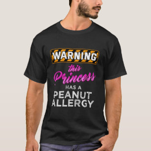 Camiseta Alergias de amendoim Comida Alergia Sensibilização