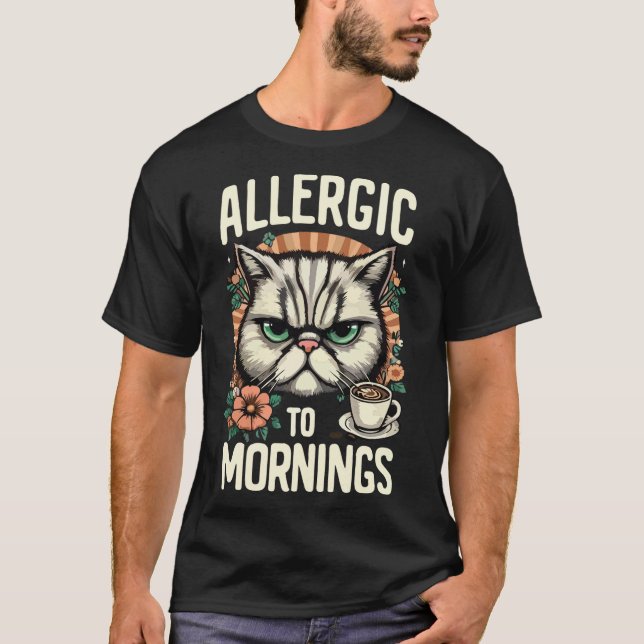 CAMISETA ALÉRGICA A MANHÃS (Frente)