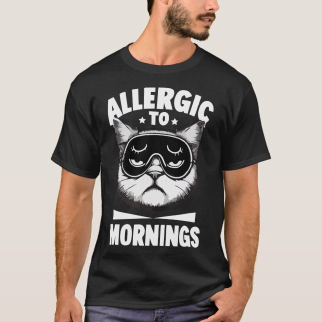 CAMISETA ALÉRGICA A MANHÃS (Frente)