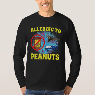 Camiseta Alergico a Amendoins Estranho Tolo Piada Especific