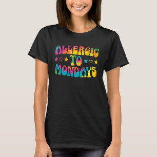 Camiseta Alérgico À Segunda-Feira Colega Sentindo Sonolênci