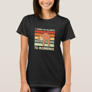 Camiseta Alérgico às Manhãs Preguiça Preguiçoso Amante da P