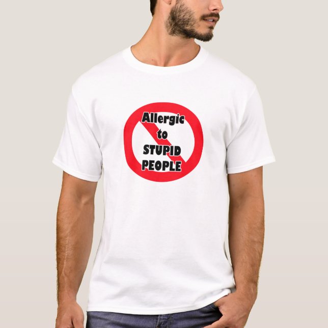 Camiseta alérgico-estúpido (Frente)