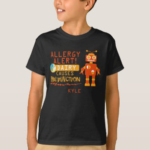 Camiseta Alerta alaranjado personalizado da alergia da