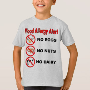 Camiseta Alerta da alergia de comida