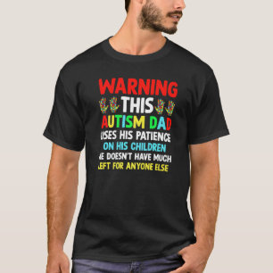 Camiseta Alerta de Conscientização do Autismo Este Pai de A