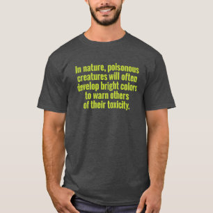 Camiseta Alerta de Cor de Pessoas Tóxicas