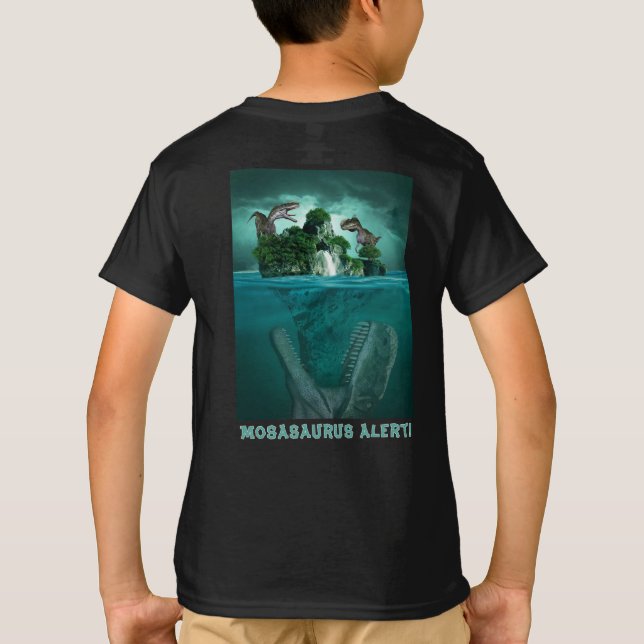 Camiseta Alerta de Mosassauro! T-Shirt Jurassic World Dino (Verso)