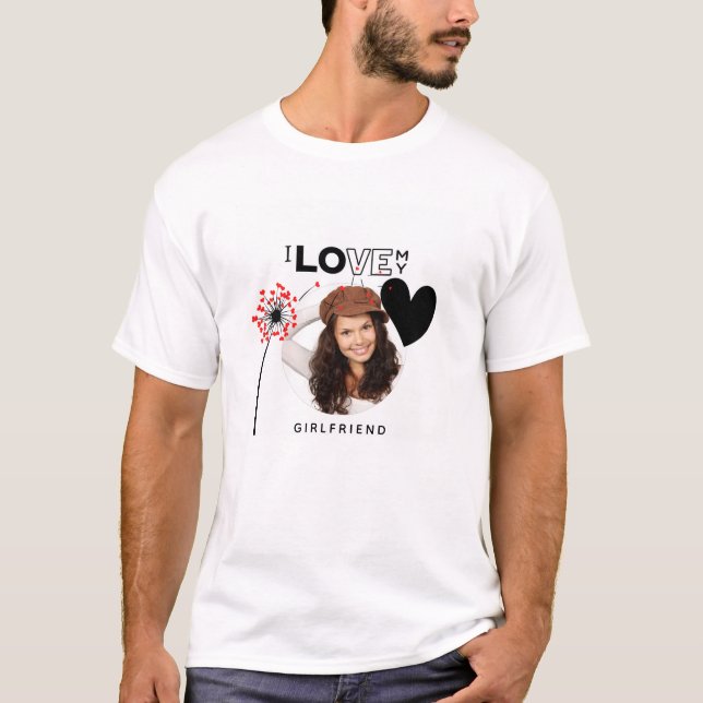 Camiseta Alerta de Namorada HOTTEST! Foto que eu amo meu Pr (Frente)