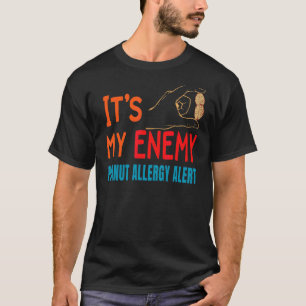 Camiseta Alerta de Sensibilização para a Alergia à Comida d