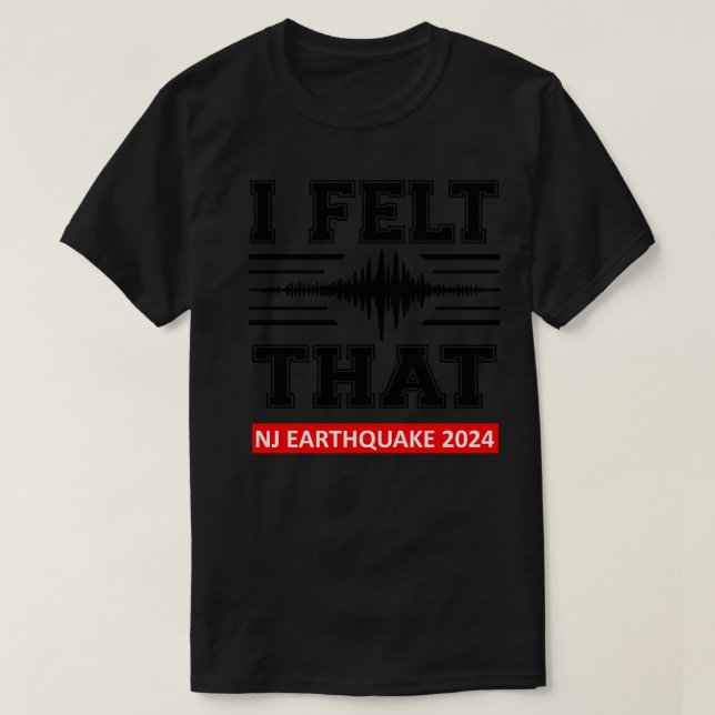 Camiseta Alerta de terremoto em Nova Jersey (Frente do Design)
