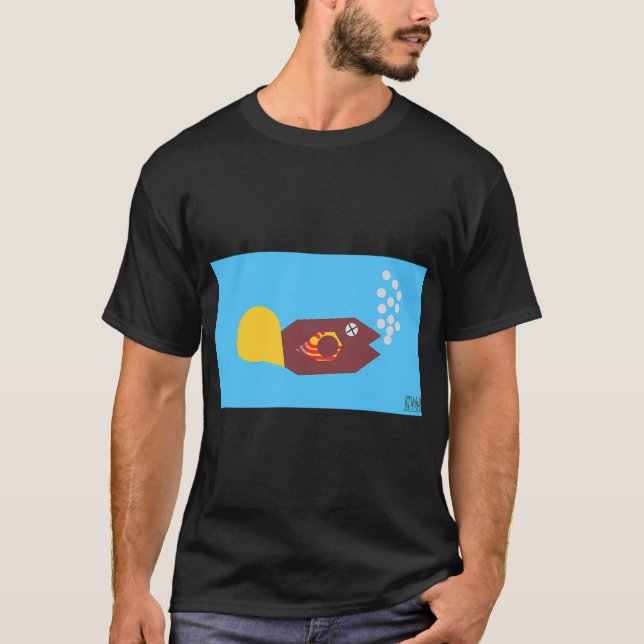 Camiseta alerta de tráfego de salmão (Frente)