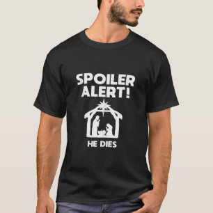 Camiseta Alerta do Spoiler Ele Morre Engraçado Tanque de Na
