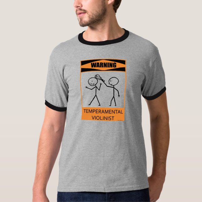 Camiseta Alerta Violinista Temperamental (Frente)