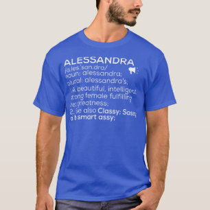Camiseta Alessandra Nome Alessandra Definição Alessandra F