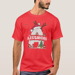 Camiseta Alessandro Christmas Shirt w Alessandro Name for f