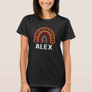 Camiseta Alex Colorful Rainbow Funny Men Boy Name Ideia