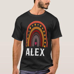 Camiseta Alex Colorful Rainbow homem, rapaz, ideia do nome