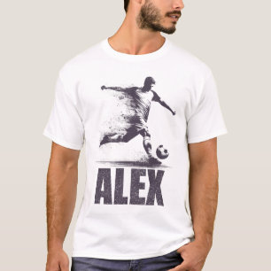 Camiseta Alex Futebol Meninos Personalizado Primeiro Nome A