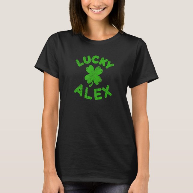 Camiseta Alex Irish Family Rua Patrick S Day Lucky Alex (Frente)