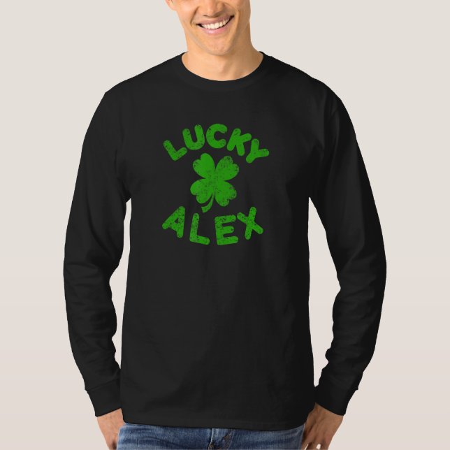 Camiseta Alex Irish Family Rua Patrick S Day Lucky Alex (Frente)