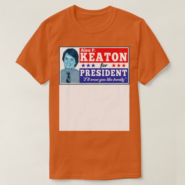 Camiseta Alex P Keaton Para 1 (Frente do Design)