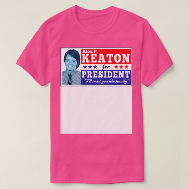 Camiseta Alex P Keaton Para 1 (Frente do Design)