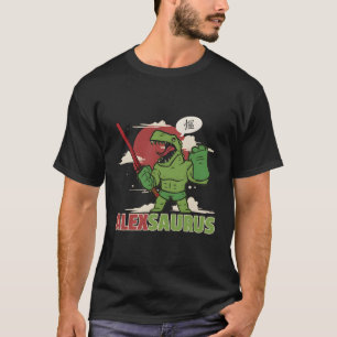 Camiseta Alex Saurus Funny Personalizado Dinossauro T Rex N
