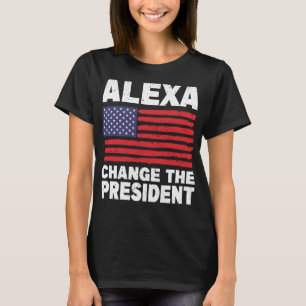 Camiseta Alexa Muda O Presidente Engraçado Humor Político