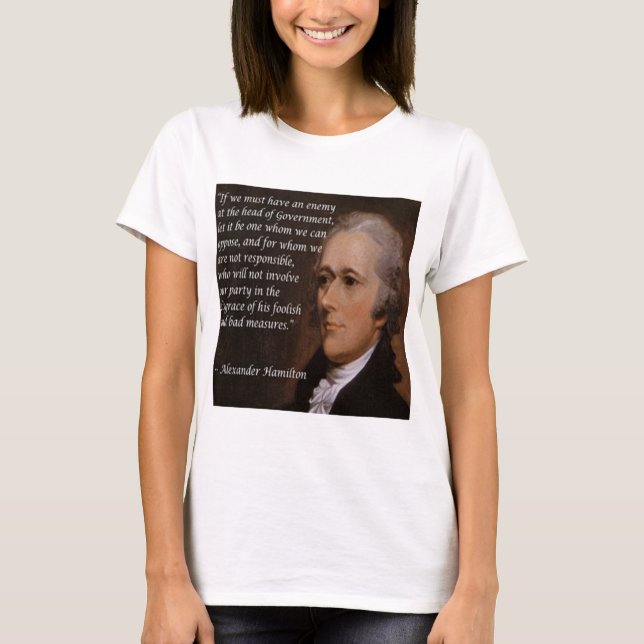 Camiseta Alexander Hamilton "Líder Inimigo" Presente (Frente)