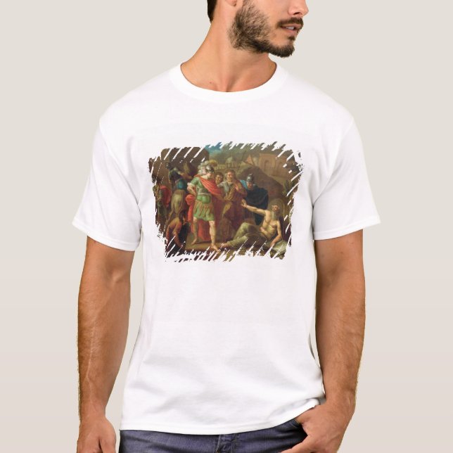 Camiseta Alexander o excelente visita Diogenes em Corinth (Frente)