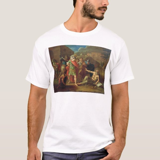 Camiseta Alexander o excelente visita Diogenes em Corinth (Frente)