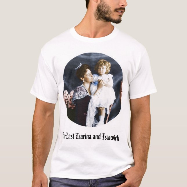 Camiseta Alexandra e Alexei, o último Tsarina e Tsar… (Frente)