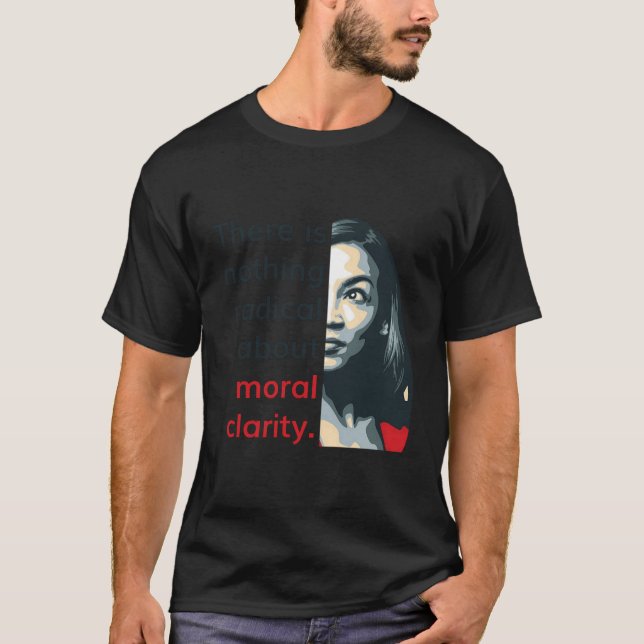 Camiseta Alexandria Ocasio-Cortez Citação Radical Clarity L (Frente)