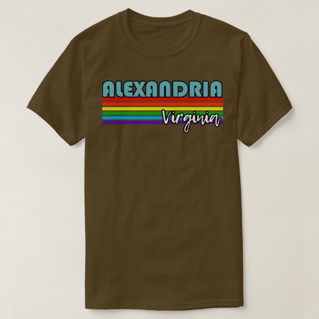 Camiseta Alexandria Virginia Pride Alexandria LGBT Gift LG (Frente do Design)