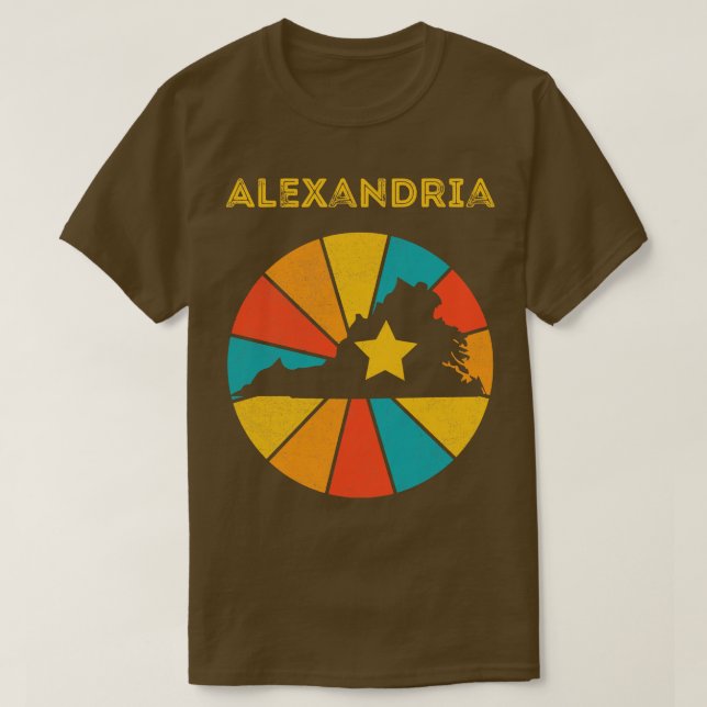 Camiseta Alexandria Virgínia Vintage - Alface Sovenir 1 (Frente do Design)