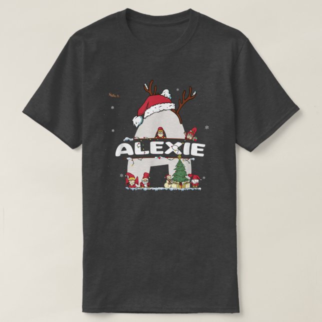 Camiseta Alexie Christmas Shirt w Alexie Name para uma Xma  (Frente do Design)