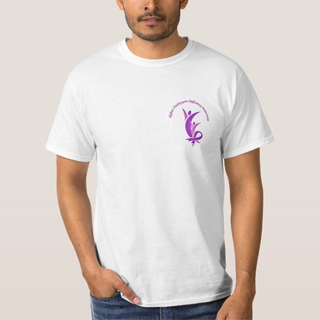 Camiseta Alfa 1 consciência da deficiência de Antitrypsin (Frente)
