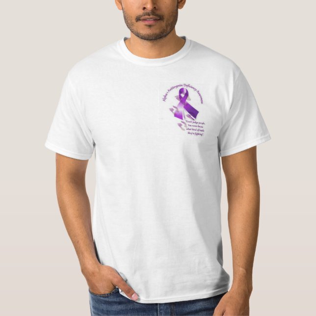 Camiseta Alfa 1 T do branco de Antitrypsin (Frente)