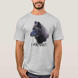 Camiseta Alfa Cinza Wolf Head Wildlife T-Shirt