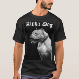 Camiseta alfa dos homens do pitbull do cão