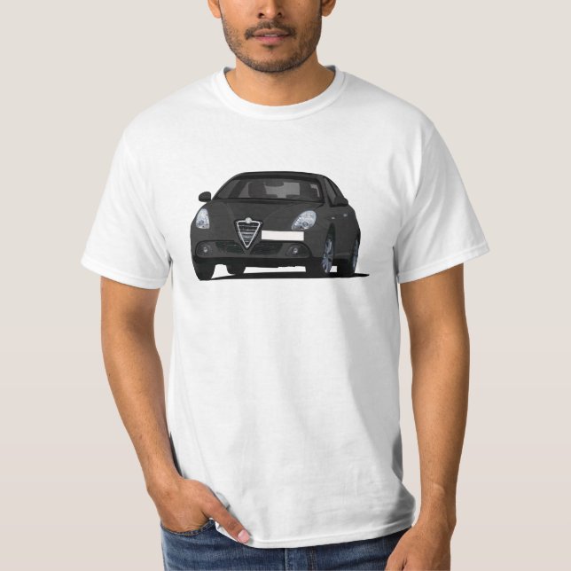 Camiseta Alfa Romeo Giulietta - carro negro (Frente)
