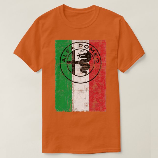 Camiseta Alfa Romero Italia Vestida (Frente do Design)