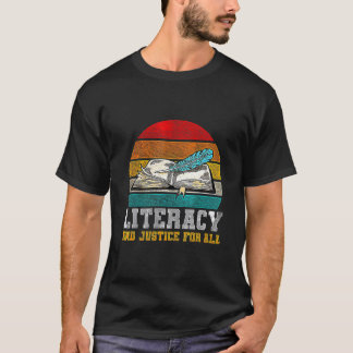 Camiseta Alfabetização E Justiça Para Todos Leitura do Prof