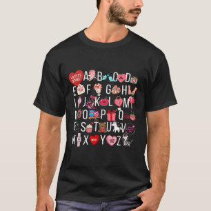 Camiseta Alfabeto Abc Eu Te Amo Dia Dos Namorados