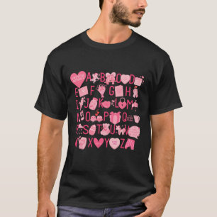 Camiseta Alfabeto Abc Eu Te Amo Dia Dos Namorados