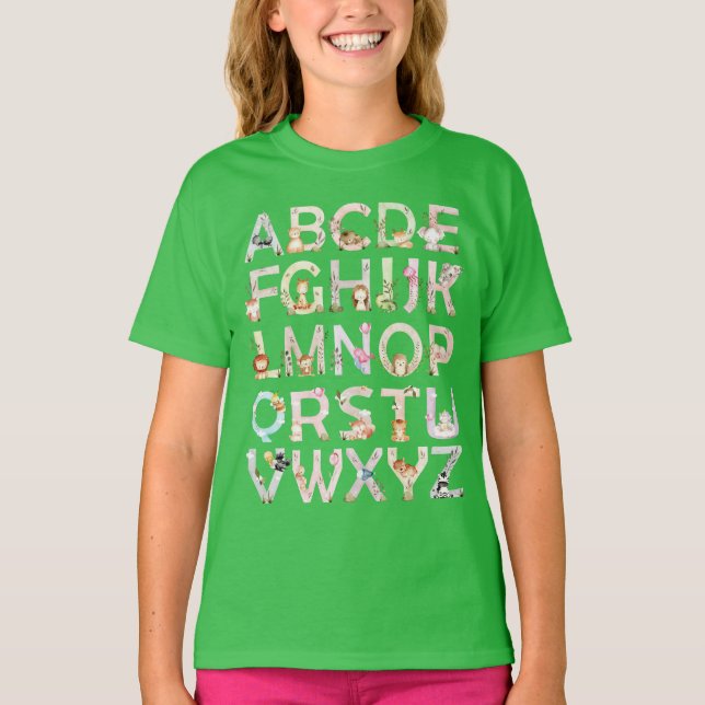 Camiseta Alfabeto Animal (Frente)
