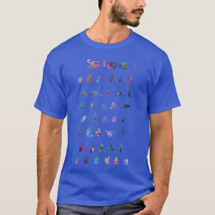 Camiseta Alfabeto ASL com Números Idioma de Sinais 1